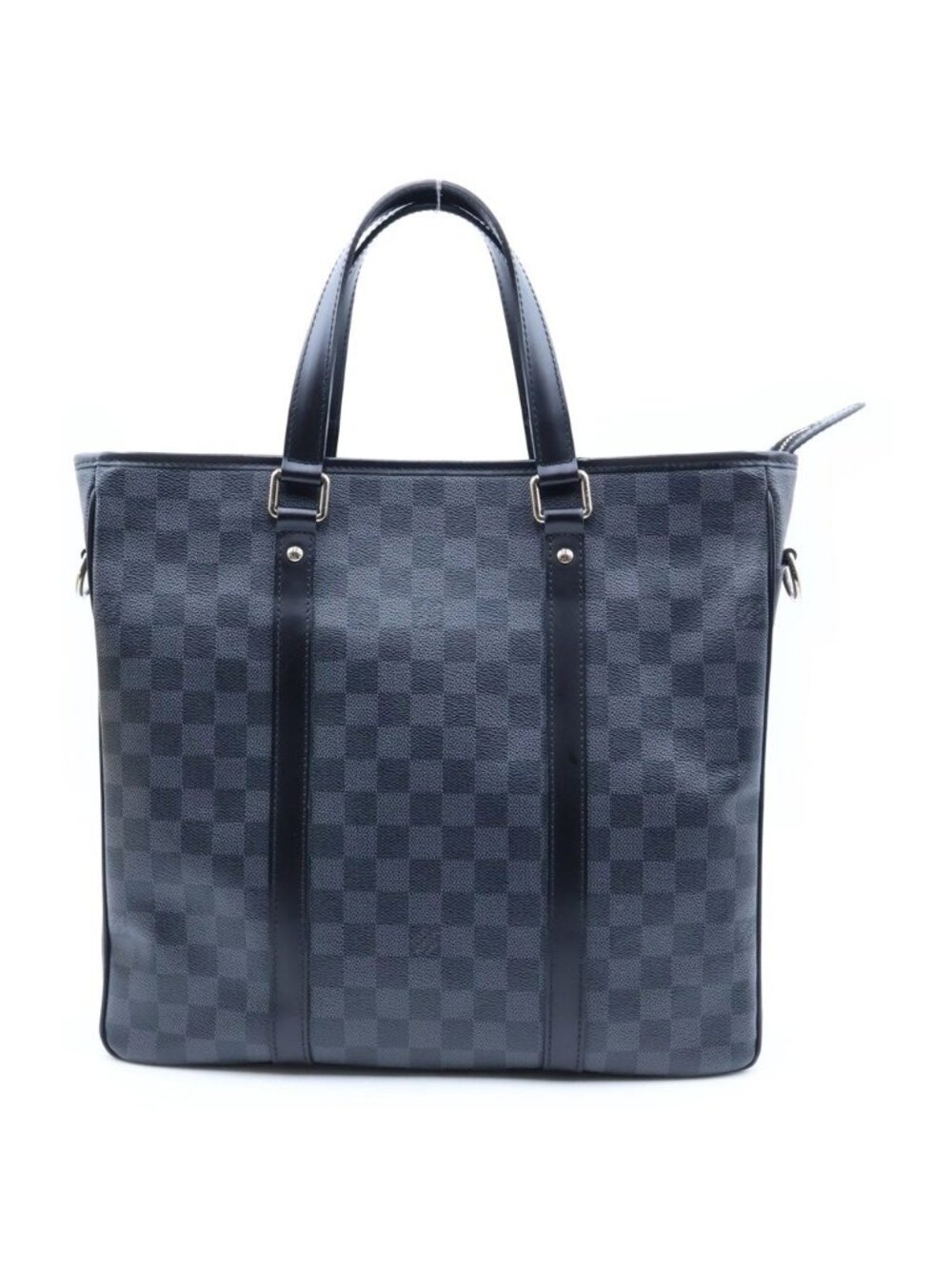 Louis Vuitton Damier Graphite Tadao PM 2-Way Tote Shoulder Bag Black Leather